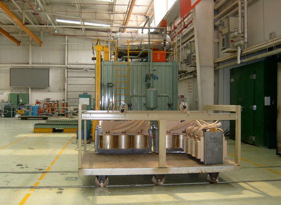 Proceso de llenado de aceite de transformador amorfo Pruebas eléctricas preliminares Secado al vacío